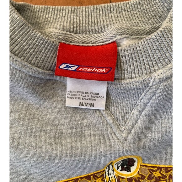 Vintage Washington Redskins NFL Gray Pullover Sweatshirt Reebok Womens SZ Medium - Picture 5 of 7